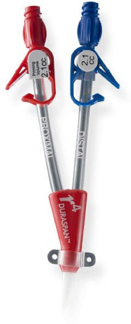 Image: The Duraspan Biomimetic Coated Hemodialysis Catheter (photo courtesy r4 Vascular).